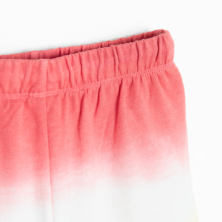 Pink, white and yellow shorts with cord on the waist