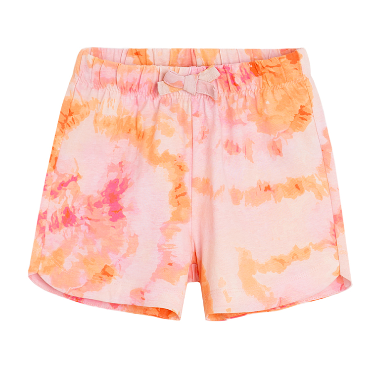 Lime and orange tie dye shorts- 2 pack