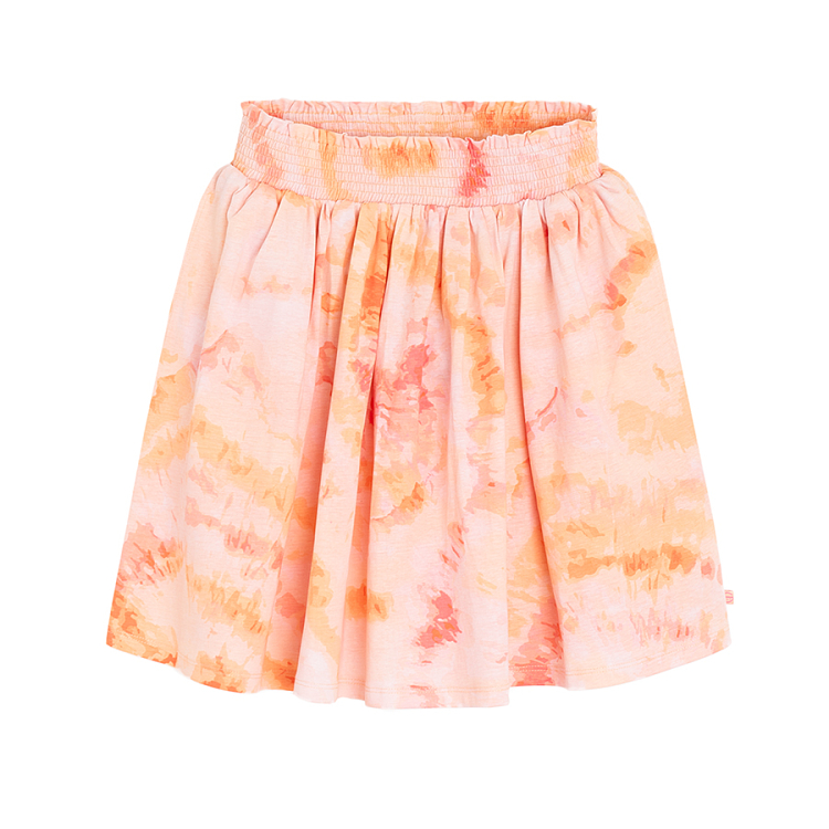 Pink and orange wide skirt