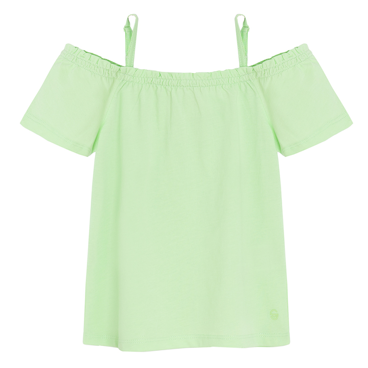 Lime short sleeve T-shirt with straps