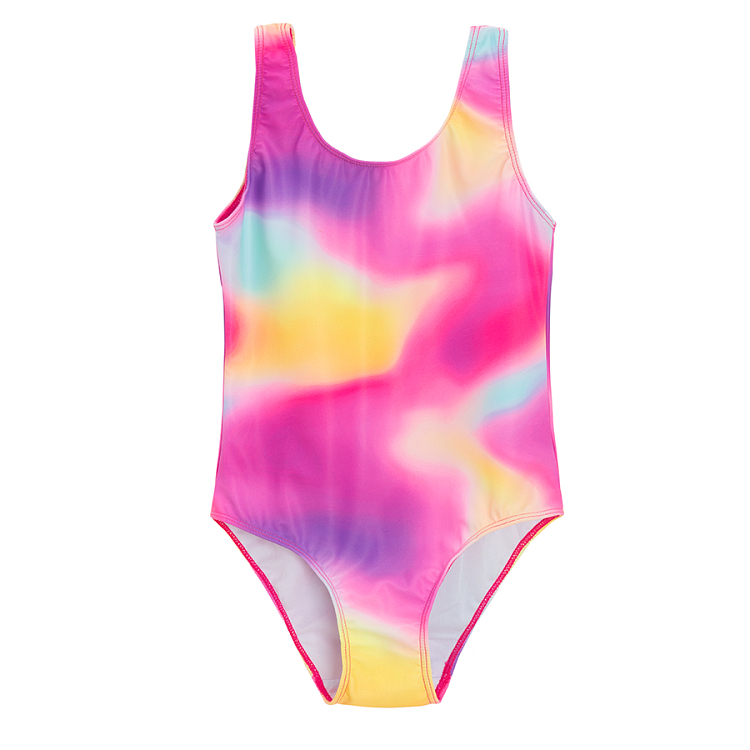 Pink tie dye bathing suit