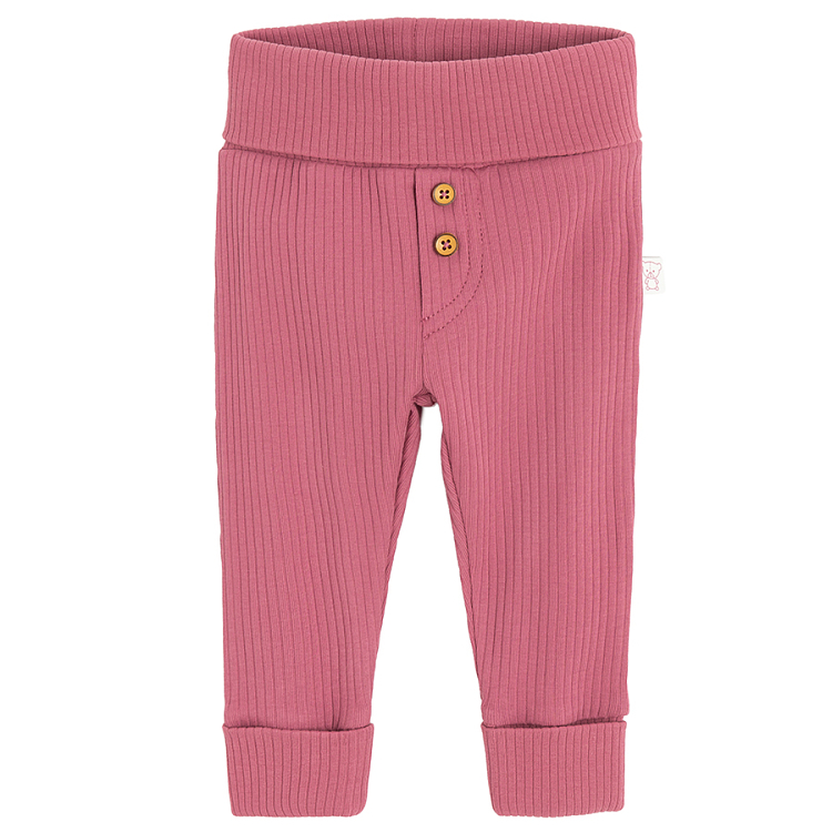 Pink cross body long sleeve bodysuit and matching footeless leggings- 2 pieces