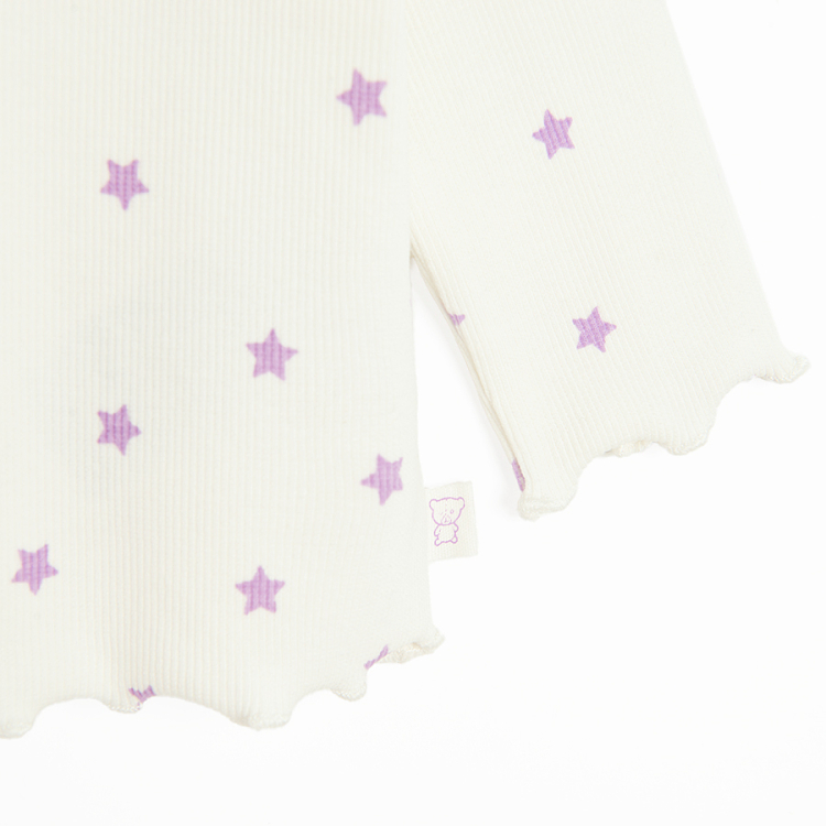 White blouse with stars print