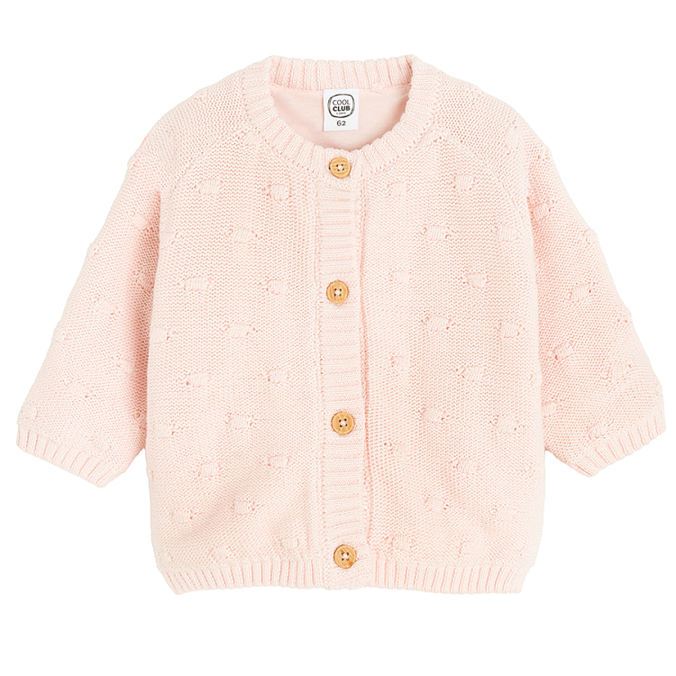 Pink cardigan with buttons