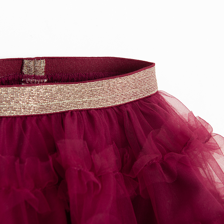 Burgundy tulle skirt Coolclub