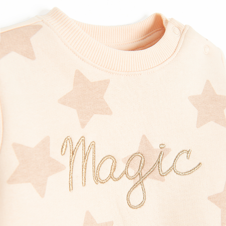 Pink jogging set with stars and Magic print