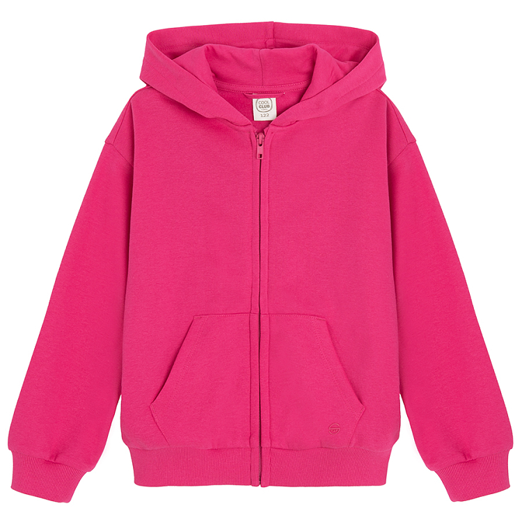 Pink zip through hooded sweatshirt Coolclub