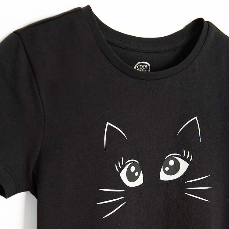 Black T-shirt with halloween print