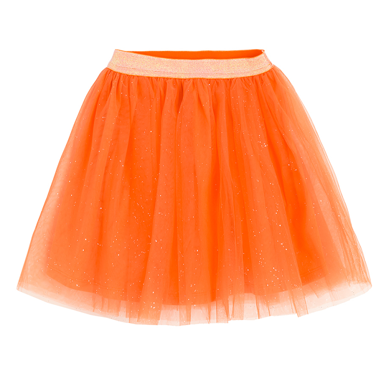 Orange tulle sparkly skirt