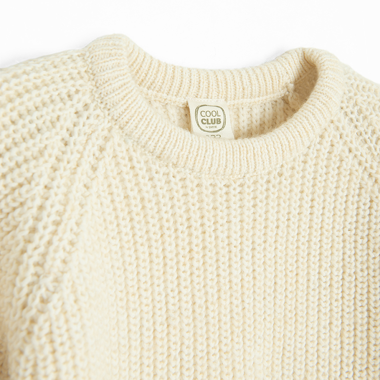 Ecru knit sweater