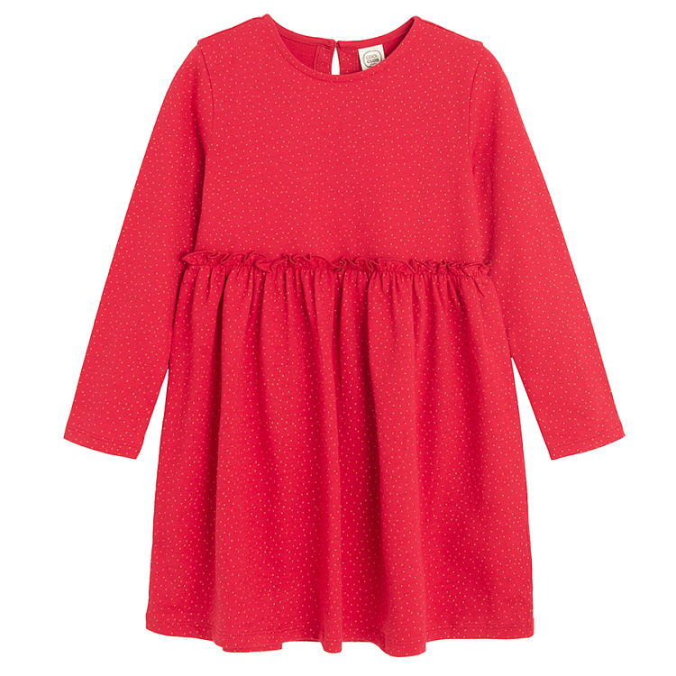 Red long sleeve dress