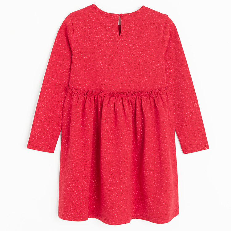 Red long sleeve dress