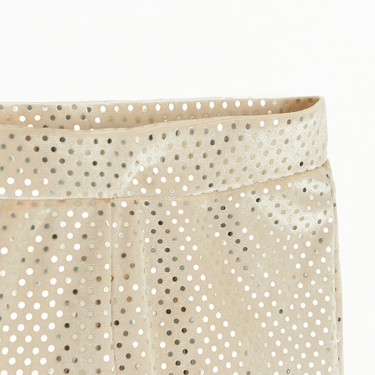 Beige wide leg jeggings