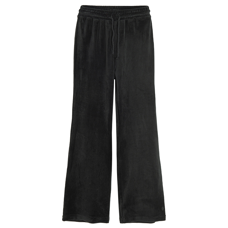 Black wide leg jogging pants