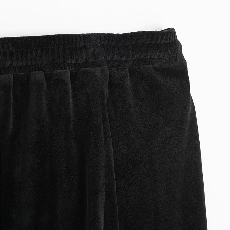 Black wide leg jogging pants