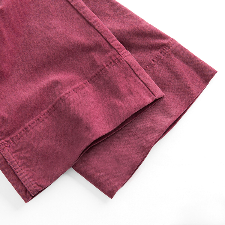 Burgundy wide leg trousers