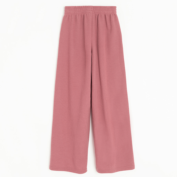 Pink wide leg jogging pants