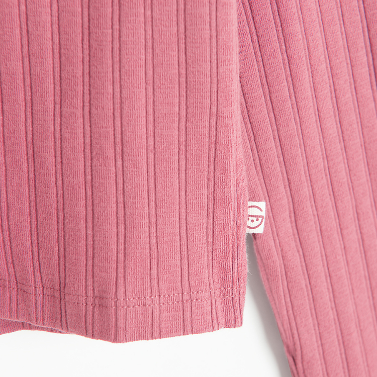 Pink turtleneck blouse