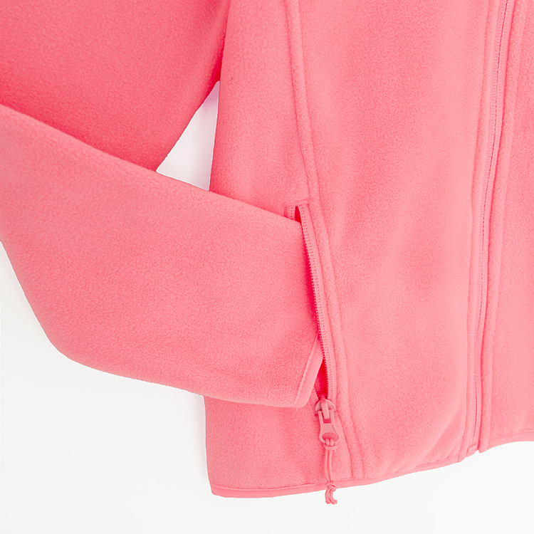 Light pink zip through sweatshirt