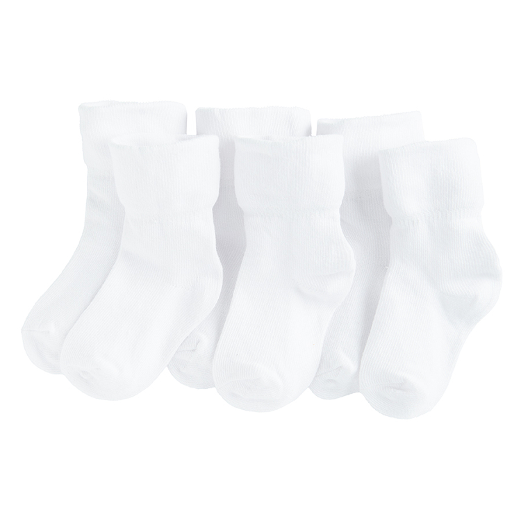 White socks from organic cotton - 3 pack