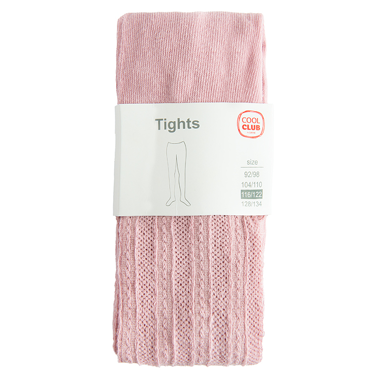 Dusty pink ribbed thich tights