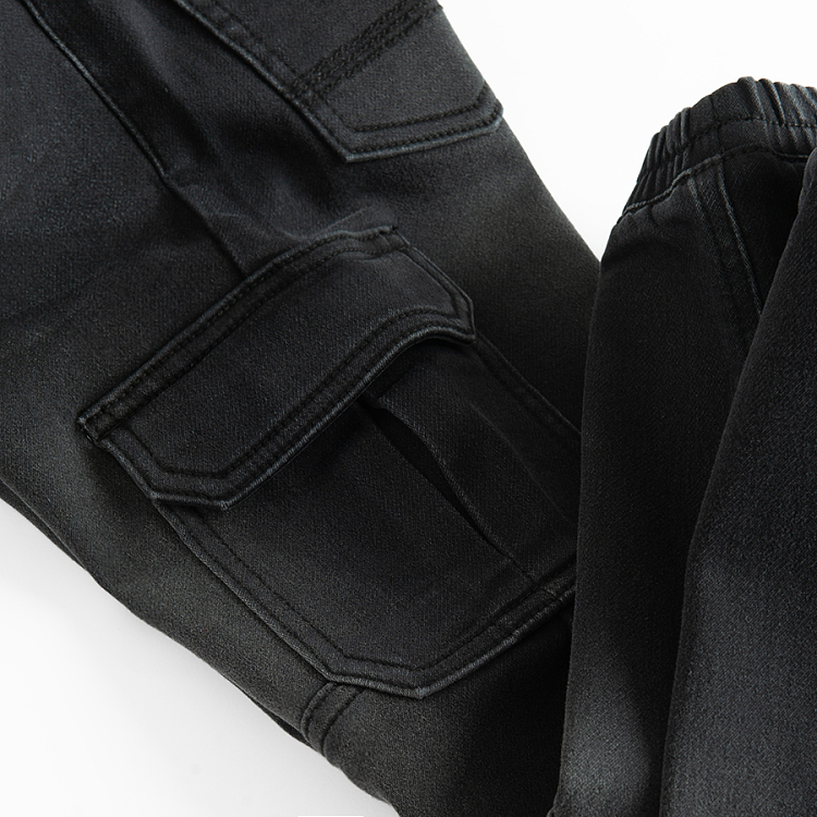 Black denim trousers