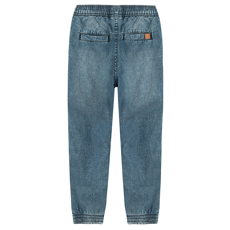 Blue denim trousers