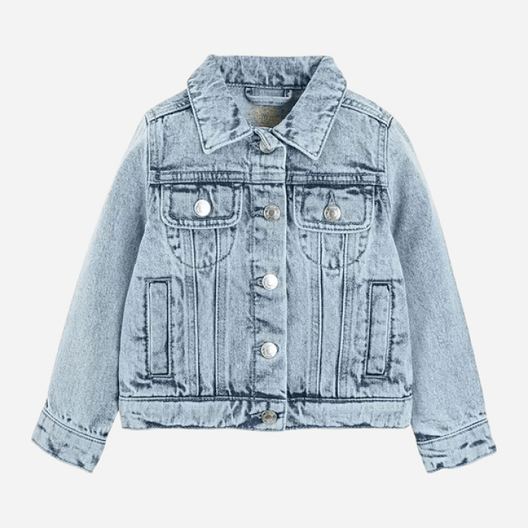 Jean jacket with buttons and pockets