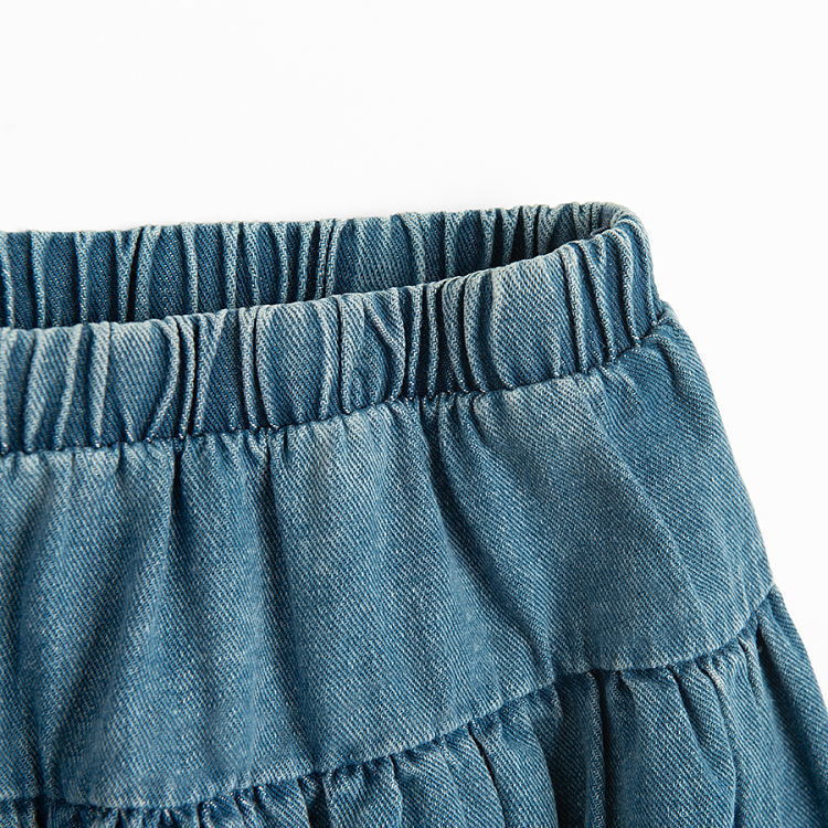 Blue denim skirt