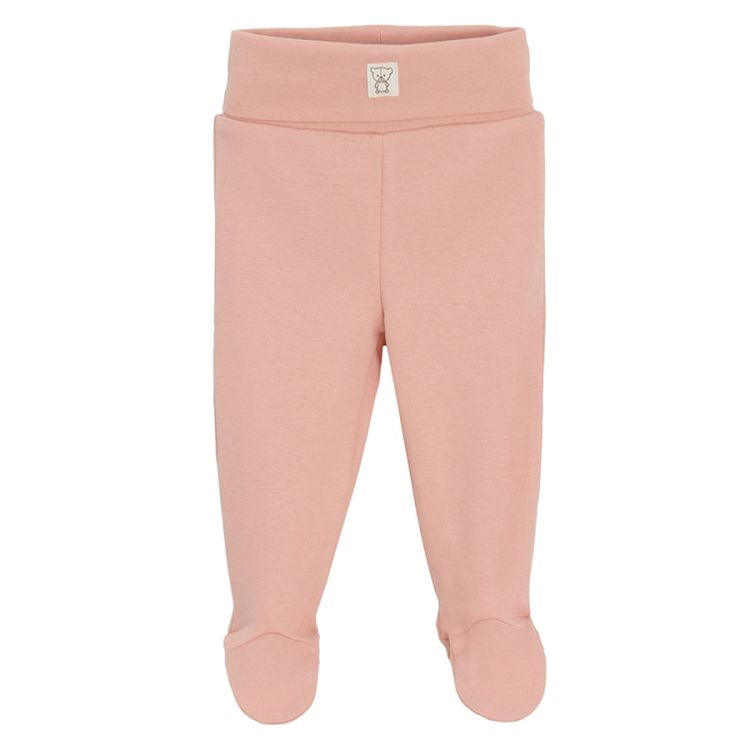 Pink and dusty pink footed leggings- 2 pack