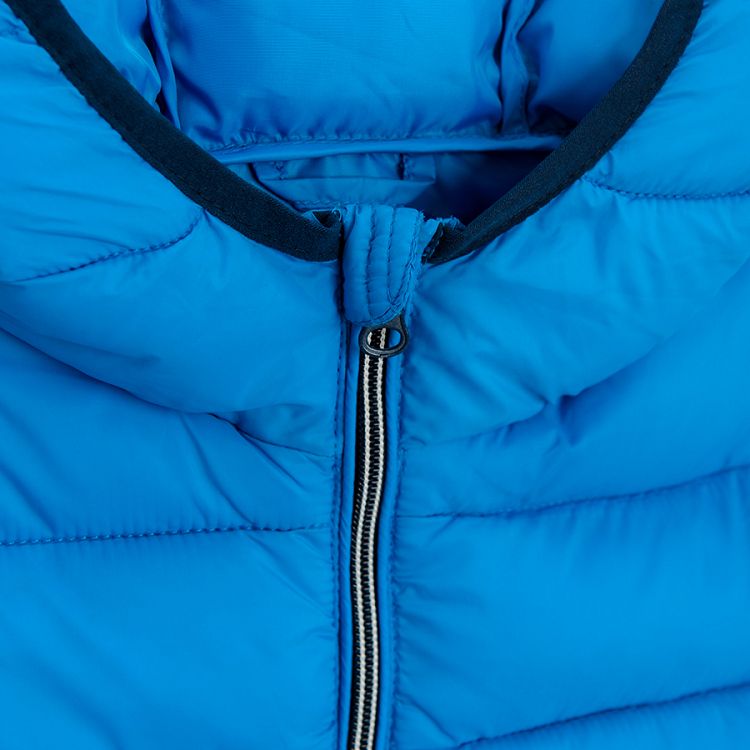 Blue hooded jacket