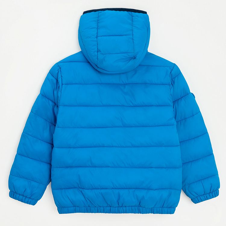 Blue hooded jacket