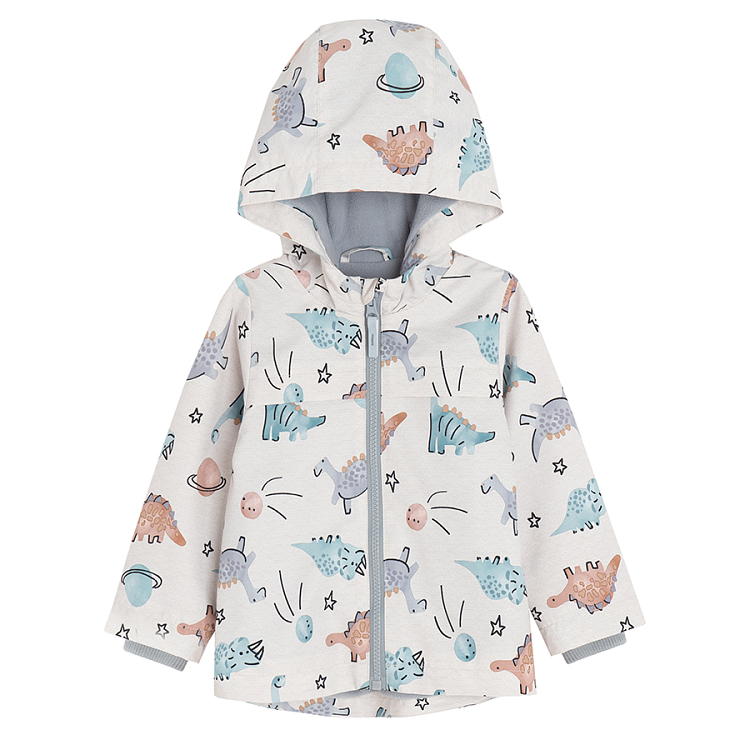 Light jacket with dinosaurs print