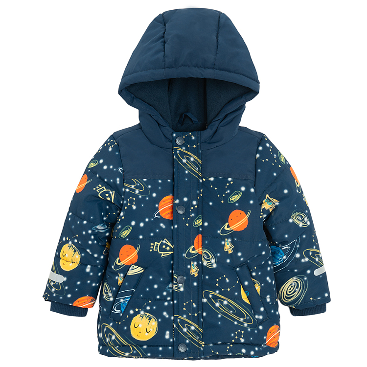 Ski jacket with planets print and ski pants- 2 pieces