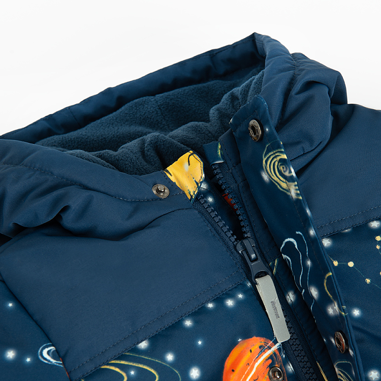 Ski jacket with planets print and ski pants- 2 pieces