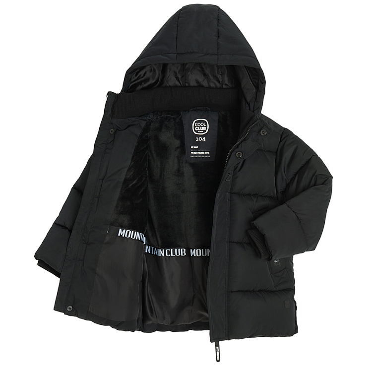 Black hooded winter jacket Coolclub