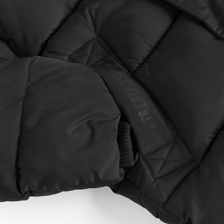 Black hooded winter jacket