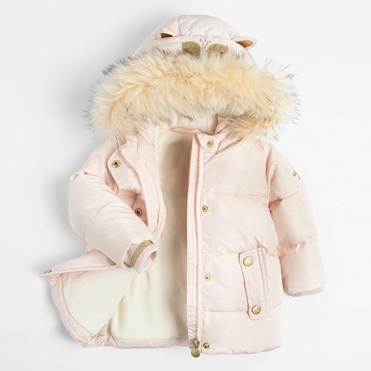 Light pink hooded jacket