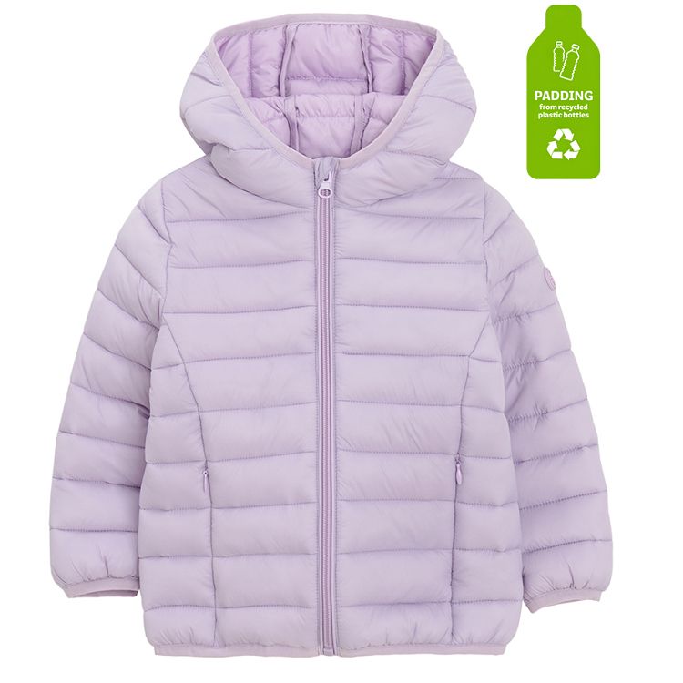 Purple hooded jacket