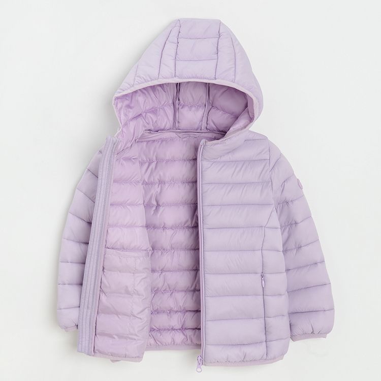 Purple hooded jacket