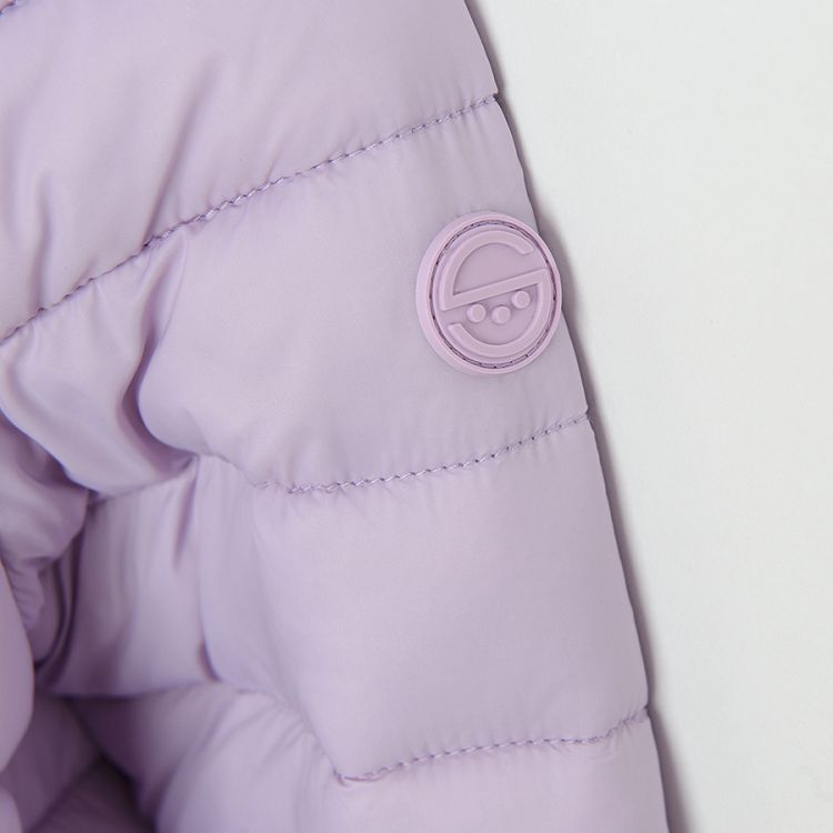 Purple hooded jacket