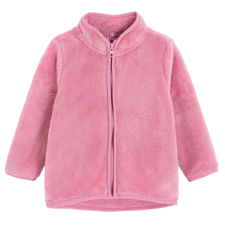 Khaki hooded jacket and pink zio through jacket set - 2 pieces