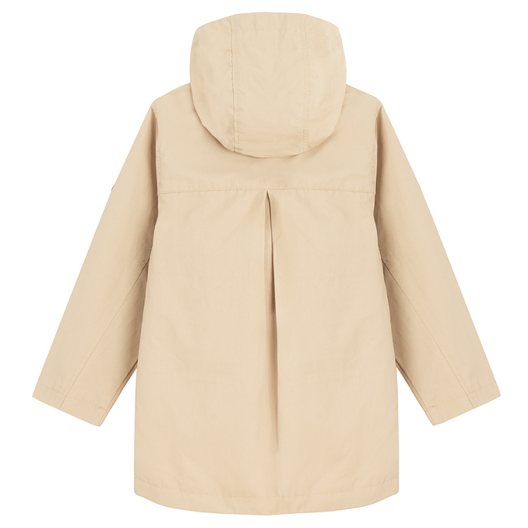 Beige light hooded jacket