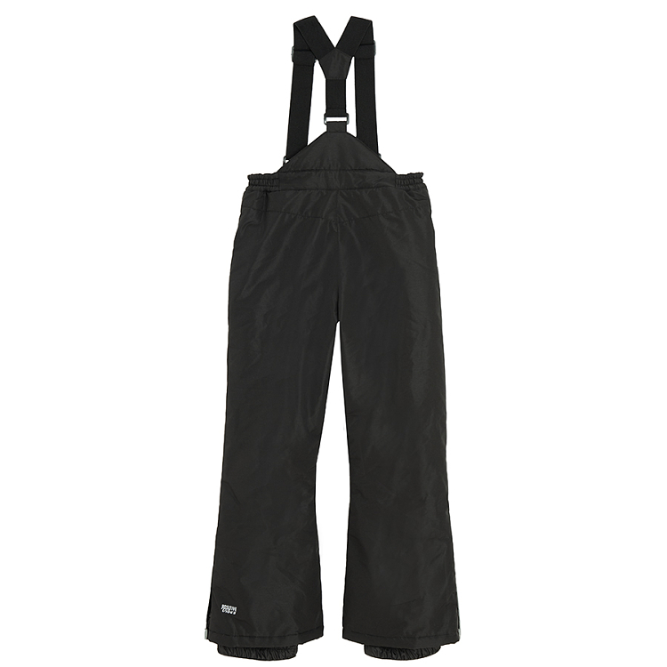 Black ski trousers