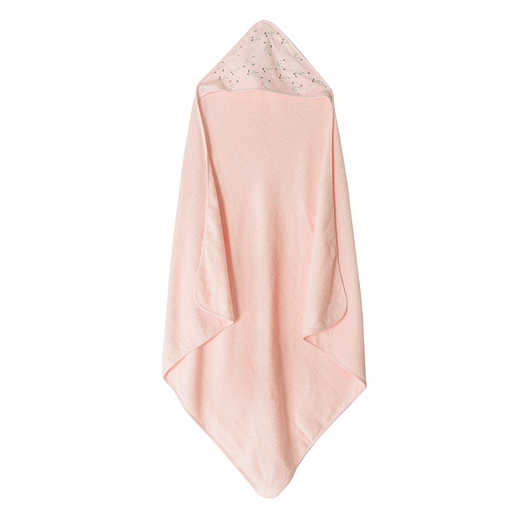 Pink hooded towel