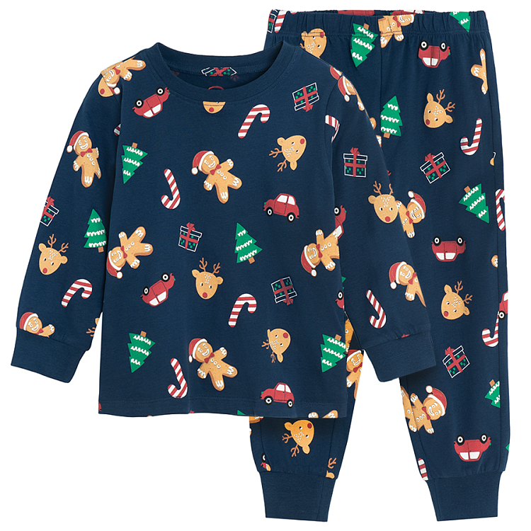 Blue pyjamas with Santa Claud print