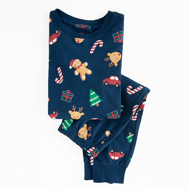 Blue pyjamas with Santa Claud print