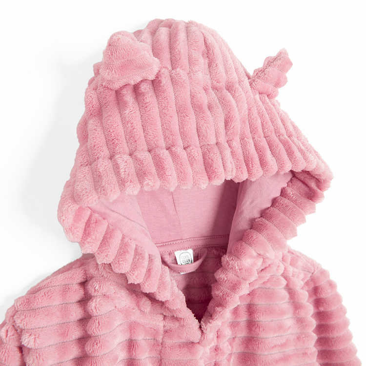 Pink hooded robe