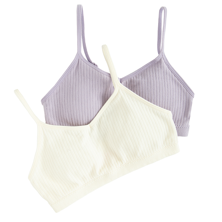 Beige and violet bras- 2 pack