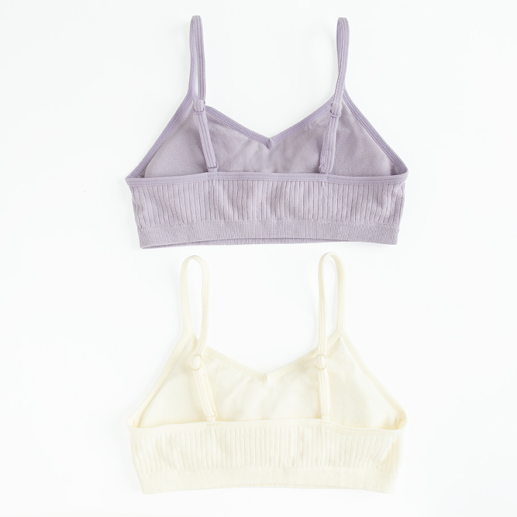 Beige and violet bras- 2 pack